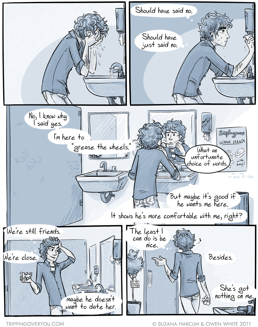 on the inside of the stall is a tally mark for how many people have peed on the plant