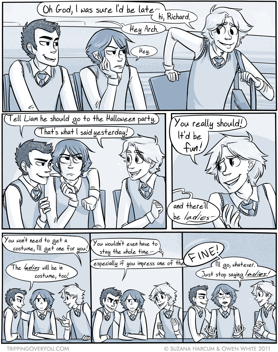 Mr. Schwartz, would you kindly stop yelling in my classroom? I'd like to begin class now.