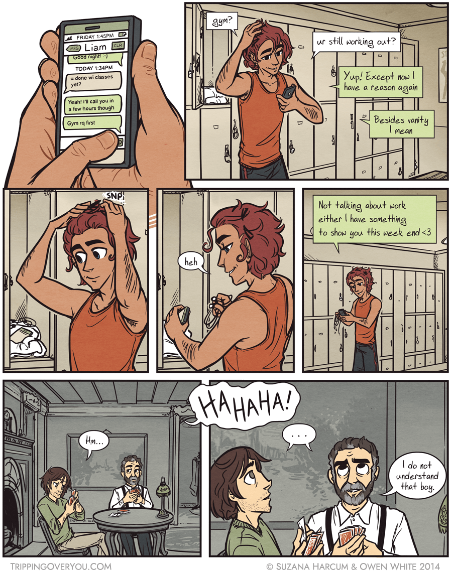 The beauty of texting: no one will ever know how hard you sleep-deprived-laughed at that lame innuendo. Except your family downstairs probably.