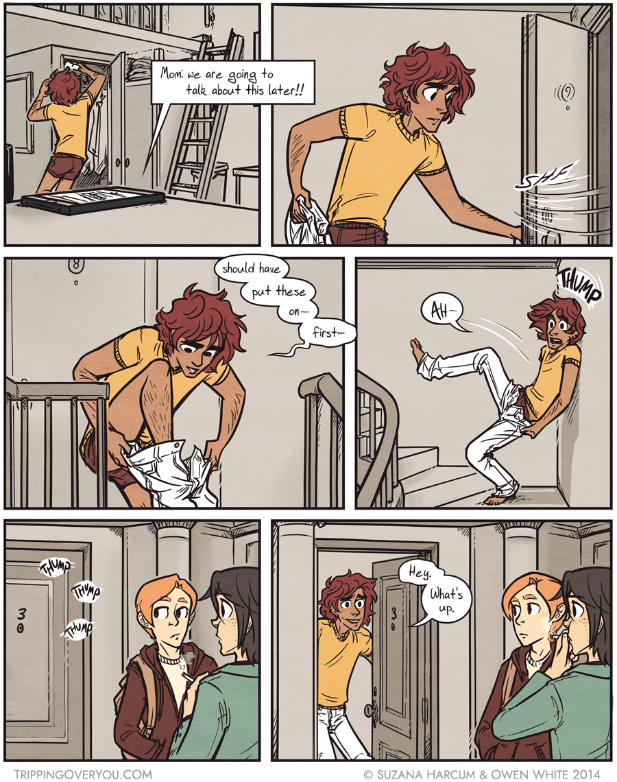 even after many years of boarding school milo has yet to master the subtleties of having neighbors