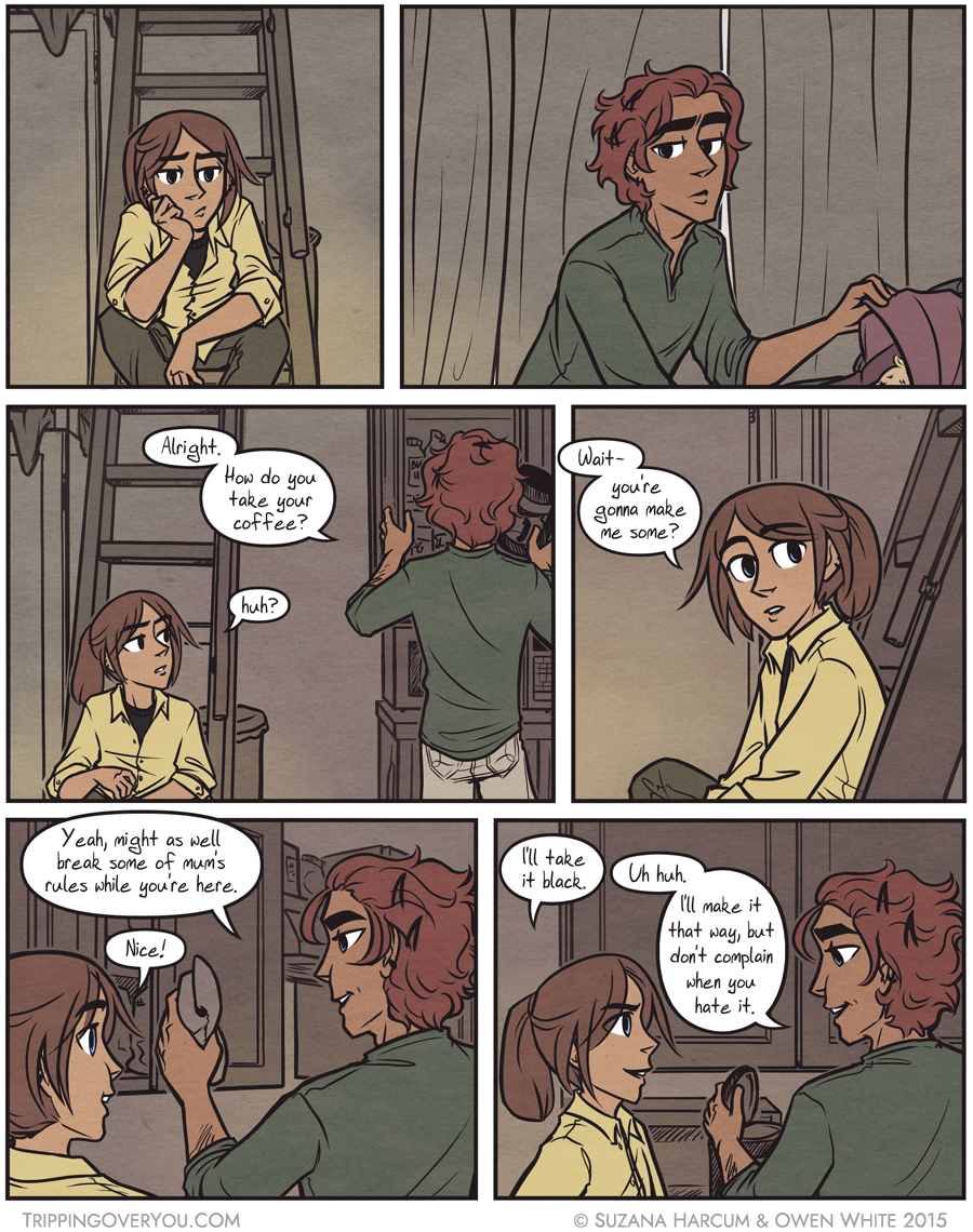 you get coffee, mum gets to deal with you being off the wall all night when she comes to pick you up. everyone wins